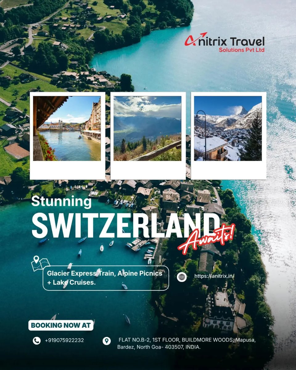 mert_aclar's tweet photo. Switzerland awaits: Alpine views, crystal-clear lakes, scenic train journeys, Glacier Express rides, lake cruises and charming towns. Plan your unforgettable Swiss escape today. https://t.co/48L5maJIAk