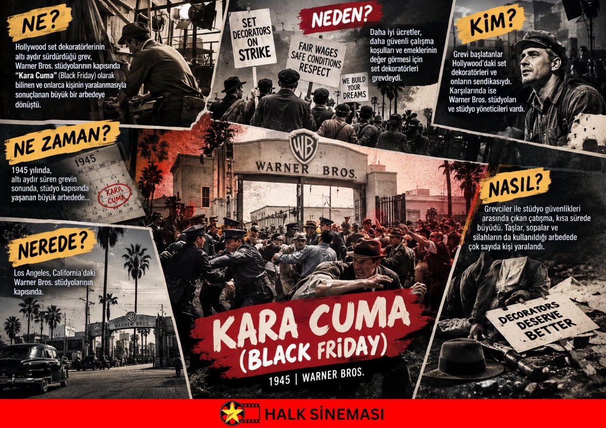 HalkSinema1950's tweet photo. Halk Sineması;

81 Yıl Önce- 5 Ekim 1945

Emperyalizm sinema alanında Hollywood ile tekelleştiğinden bu yana sinema alanında da sömürü düzeni devam ediyor.

Buna karşı bütün sinema emekçilerini Halk Sinemasında birlikte üretmeye çağırıyoruz. https://t.co/oiAoT4Ib2M