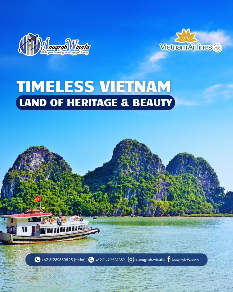 azulabigaill's tweet photo. Jenuh di rumah? Yuk, petualangan ke Vietnam! Jelajahi Hanoi, Halong Bay, Saigon, dan Ba Na Hills. Nikmati kuil bersejarah, pasar lokal, kuliner lezat, serta pengalaman seru bersama keluarga dan teman. https://t.co/EuQmUV9slW