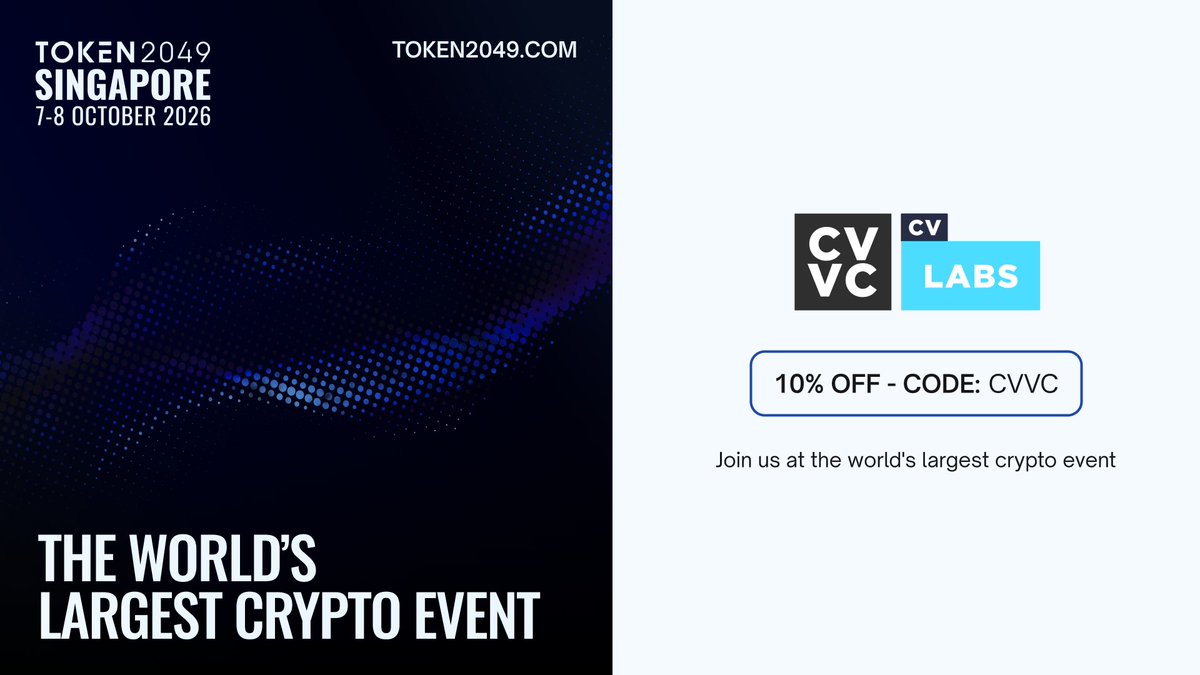CV_Labs's tweet photo. Crypto Valley is heading to Singapore 🌏

We're an official Community Partner of @token2049 Singapore, 7–8 October at Marina Bay Sands.

25,000+ attendees, 300+ speakers and 1,000+ side events in one week. Will we see you there? 👋

Use code CVVC for 10% off General Access! https://t.co/4FVEQMl99v