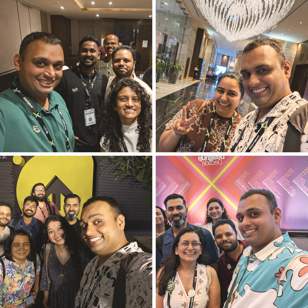 whizabz's tweet photo. 10 years of @DesignUpConf = 3 days of inspiring ideas, curious conversations, and shirt twins. 😉

The talks give you ideas 💡and the hallways give you people 🫶

It has turned into a yearly reunion of sorts, and I'm not complaining – met old friends, made some new ones, and had a lot of fun. 🥳

Thank you to the team behind it. 👏

#DUp26 #DesignUp #DesignUp2026

Accessibility nerd alert: every photo here has alt text. 🤓