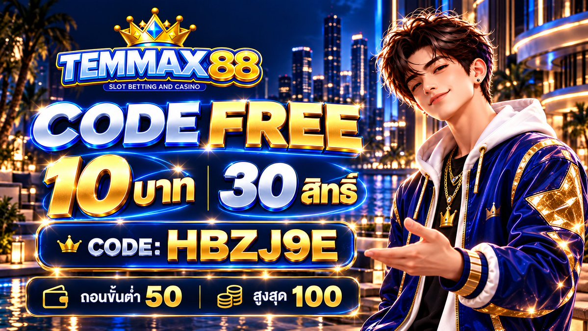 LGF_x_SMD's tweet photo. 🎟️ CODE: HBZJ9E

TEMMAX88 แจกฟรี 10 บาท
🔥 จำกัดเพียง 30 สิทธิ์
✅ ไม่ติดเทิร์น
💸 ถอนขั้นต่ำ 50 สูงสุด 100

รีบรับก่อนโค้ดหมด!
👉 https://t.co/jbEMRiBuWw

#TEMMAX88 #แจกโค้ดฟรี https://t.co/6WKELW2eVL
