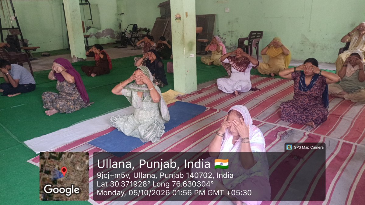 cmdypatiala's tweet photo. Ullana, Ghanour, Patiala 
Time 1-2pm

@cmdiyogshala
@BhagwantMann
@AAPbalbir
@YogaAmreshJha
@KamleshMSU
@PbGovtIndia
#cmdiyogshala
#freeyogaclasses
#GovernmentofPunjab https://t.co/H8WO0r3nLf