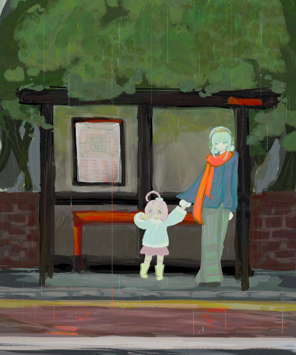 Ineffafan's tweet photo. Ineffa has to drop off Aino at school https://t.co/8k4OkGps1I