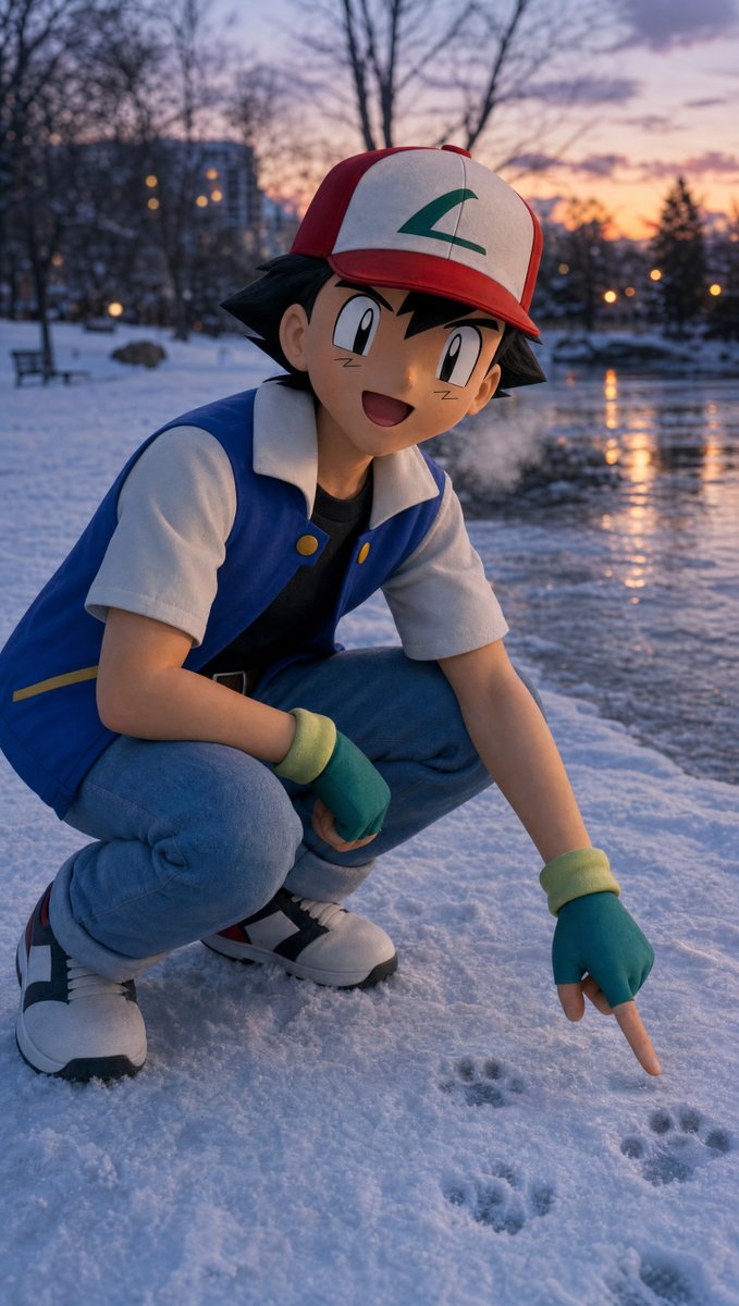 AshKetchumAI's tweet photo. Pretty sure these are Suicune tracks. Fox, says my friend. https://t.co/HlMmBlMPKg