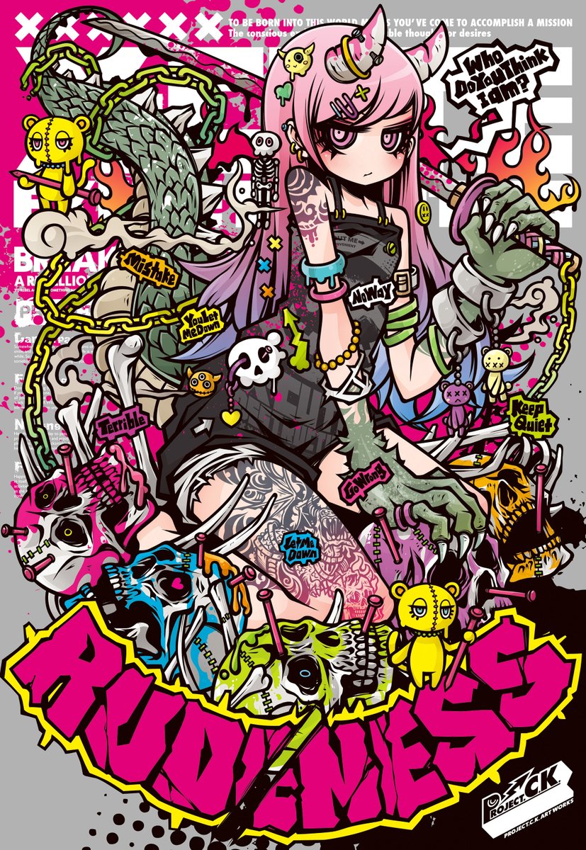 pck_ken_zaki's tweet photo. RUDENESS -Who do you think I am?-
デザフェス用の新作イラストです!! https://t.co/SOBQuzYaJM