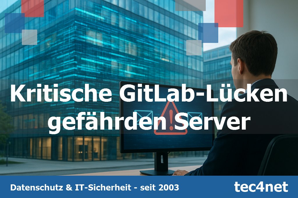 tec4net's tweet photo. GitLab schließt kritische Lücken mit Risiko für Schadcode

GitLab hat mehrere Sicherheitslücken in den selbst verwalteten Ausgaben der Community Edition und Enterprise Edition geschlossen. Insgesamt wurden elf Schwachstellen behoben. Betreiber eigener GitLab-Installationen sollten deshalb die Versionen 19.4.1, 19.3.3 oder 19.2.7 einsetzen. https://t.co/yEKrUvuPcp läuft laut Hersteller bereits mit einer abgesicherten Version; Kunden von GitLab Dedicated müssen nicht selbst aktiv werden.

Zwei der Schwachstellen gelten als kritisch. Angemeldete Nutzer können dabei über speziell manipulierte reguläre Ausdrücke in CI/CD-Konfigurationen unter bestimmten Voraussetzungen beliebigen Code auf dem GitLab-Server ausführen. Ursache sind ein Speicherfehler beim Parsen beziehungsweise ein Integer-Überlauf beim Kompilieren.

Zwei weitere Lücken sind als hochriskant eingestuft. Eine ermöglicht über eine XSS-Attacke die Ausführung von JavaScript im Browser von Opfern. Eine andere kann den Zugriff auf geschützte CI/CD-Variablen ermöglichen und betrifft die Enterprise Edition in Verbindung mit der Fehleranalyse von Jobs über GitLab Duo AI.

Die übrigen Schwachstellen betreffen unter anderem Berechtigungsprüfungen und vertrauliche Inhalte. In einem Fall können CI/CD-Jobprotokolle ohne Anmeldung einsehbar sein. Aktuell gibt es laut Hersteller keine Hinweise auf Angriffe.

Gerade bei geschäftskritischen Entwicklungsplattformen sind Datenschutz und IT-Sicherheit eng miteinander verbunden. Eine strukturierte Prüfung von Schutzmaßnahmen, Berechtigungen und Sicherheitsanforderungen kann helfen, Risiken frühzeitig zu erkennen und passende Maßnahmen abzuleiten.

Quelle:
https://t.co/lqx1K9IQZh

ISMS nach ISO 27001: Sicherheitsrisiken systematisch erkennen
https://t.co/SjYNZb5y1Q

Wir sind Experten für Datenschutz und IT-Sicherheit

Profitieren Sie von unserer umfassenden Beratung zu den Themen Datenschutz und IT-Sicherheit. Unser erfahrenes Team unterstützt Sie dabei, Ihre Website und digitalen Dienste datenschutzkonform zu gestalten um die gesetzlichen Vorgaben zu erfüllen.

Kontaktieren Sie uns noch heute und sichern Sie sich praxisnahe Beratung zur Umsetzung der DSGVO und Normen wie ISO 27001, PCI-DSS oder TISAX.

Datenschutz und IT-Sicherheit praktikabel umsetzen – tec4net GmbH

https://t.co/81cUv9N4CU – https://t.co/v9yBSL4qtz – https://t.co/C7DxRzvdc2 – https://t.co/bkRypWkwg7 – https://t.co/ZAIvmIvyRz

Alle unsere NEWS -> https://t.co/s4ld25SGUw