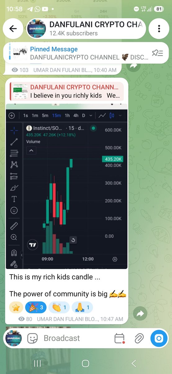 danfulaniweb3's tweet photo. Gm everyone it's Monday!

First trade of today is a big win 3X on $Instinct.

You can joined my channel is free signal  Link in comment 👇 https://t.co/wfCjba1pVY