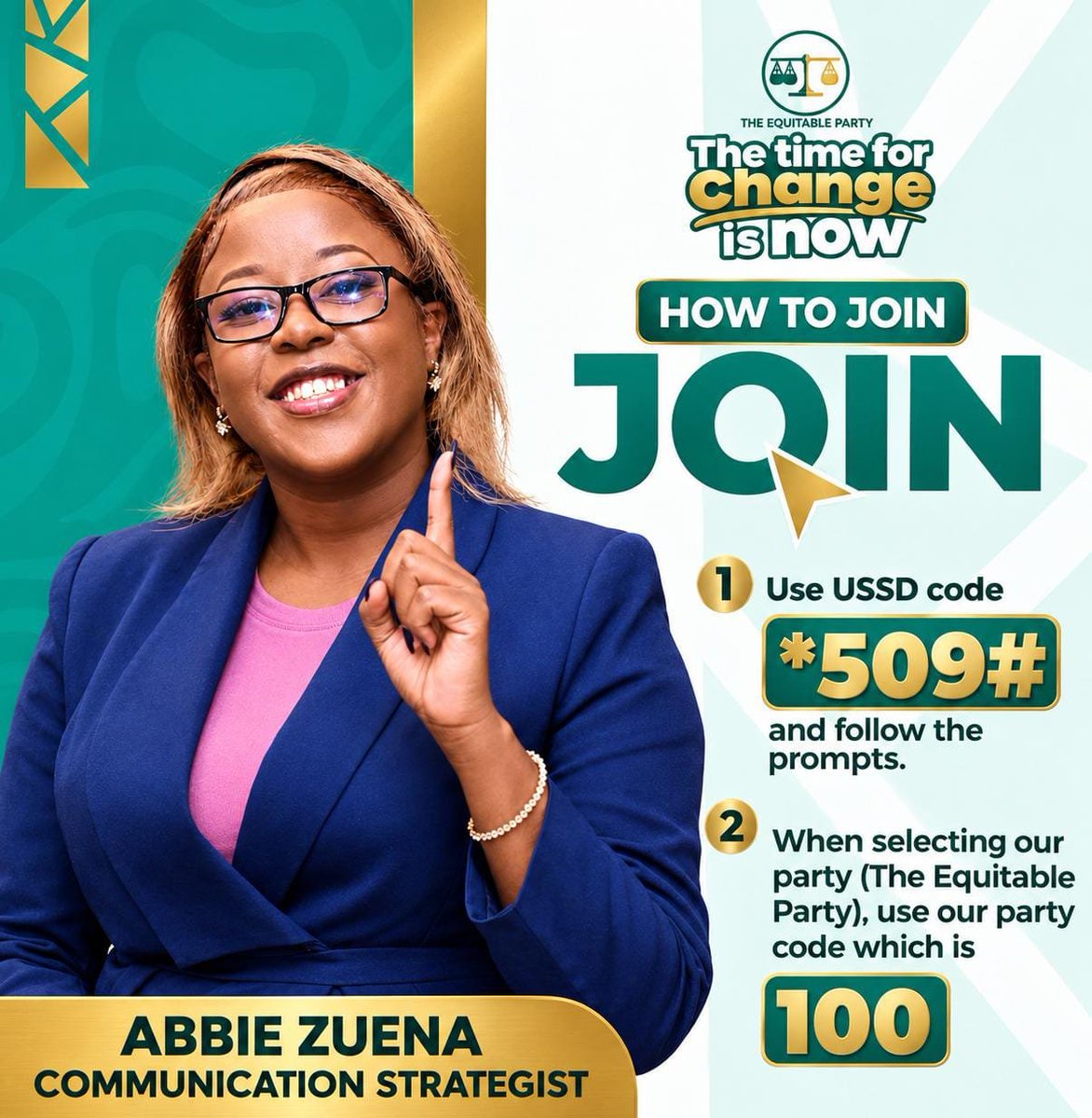 TEP_Party's tweet photo. Dear Aspirants, for purposes of uniformity of posters, let's adopt this design.

Also note  that our colour is Gold not Yellow.

~ Abbie Zuena

#ChamaYaSifuna #TEP https://t.co/zNQaLxfaDA