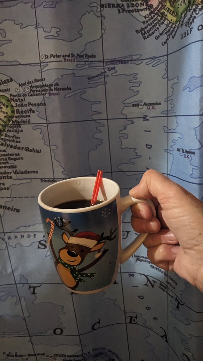 Sminichino1970's tweet photo. Good morning! Happy #Monday #TwoRedStirrers ☕❤️ My heart is currently crossing to #Brazil 😊❤️🌊🛳️🧳 Keep making good choices baby girl! ❤️ #SemesterAtSea #SASF26 #AlmostThere #ProudMommy #HelloDarknessMyOldFriend https://t.co/U6U0NtX8MB