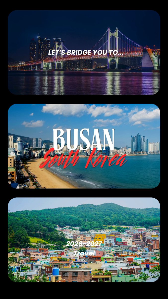 chuliracing's tweet photo. Annyeong, Korea! Discover Busan’s coastal views, colorful villages, rich culture, local markets, delicious food, and unforgettable city experiences. Make your next Korean getaway one to remember. https://t.co/j7scbUv1K9