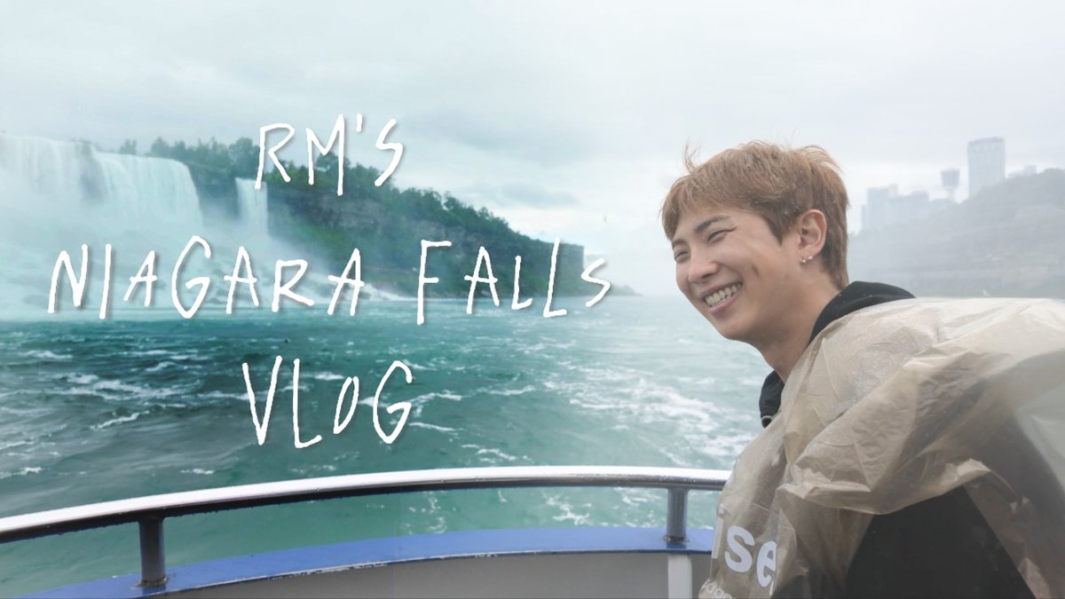 bts_bighit's tweet photo. TRIP TO NIAGARA FALLS l RM's VLOG
#나이아가라폭포_당일치기 #폭포수_샤워 🌊
(https://t.co/cV8eMQCWm3)

#RM #BTS #방탄소년단 https://t.co/nI2ekpZDLL