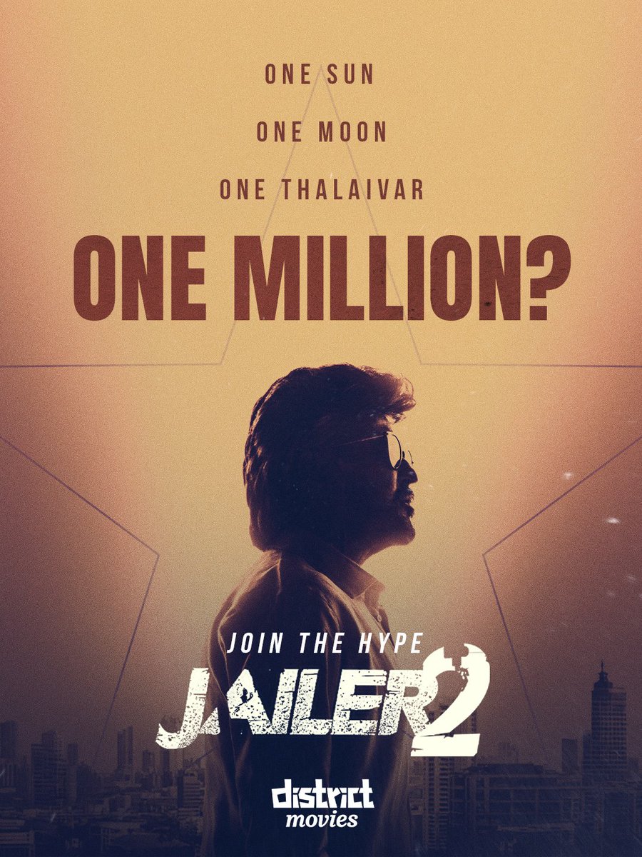 District_SS's tweet photo. Attention, Thalaivar fans! 🚨🔥  

Gethu kaatta time vandhurchu! 🔥

District App-la 1 MILLION HYPE kondu poi, record-ah break pannuvoma! 🚀💥

Join the #Jailer2 Hype on the District App! 💜
https://t.co/SXlMyOocqo https://t.co/vU5F601WY7