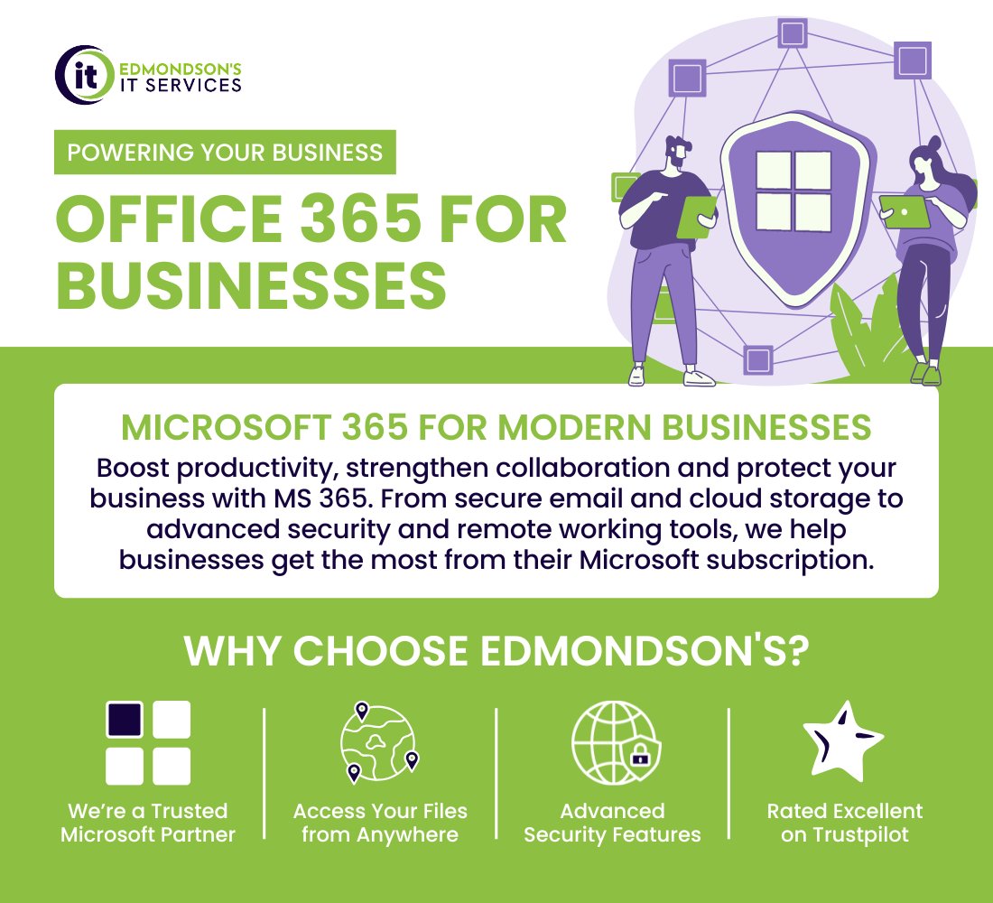 EdmondsonsIT's tweet photo. Work smarter with Microsoft 365!

Get in touch today to find out how Edmondson's can help power your business forward: https://t.co/hUHghjH2yK

#EdmondsonsIT #Microsoft365 #Office365 #Microsoft #BusinessIT #Productivity #YorkshireBusiness https://t.co/69UGGrMs6X