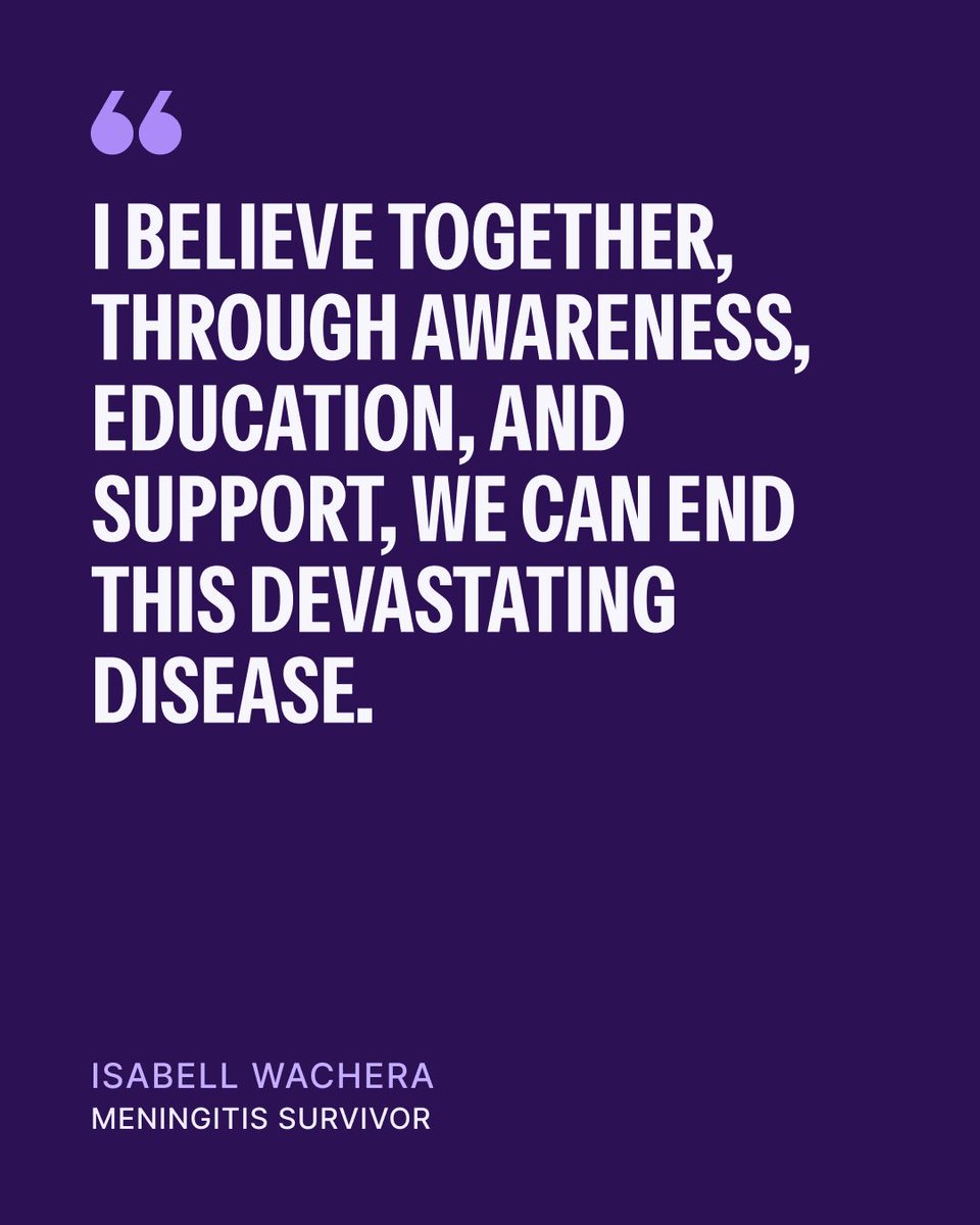 gavi's tweet photo. Today is #WorldMeningitisDay. 

For Isabell Wachera, meningitis was not a single moment of illness. After years of seizures, headaches and being told nothing was wrong, she was finally diagnosed with TB meningitis in 2023. She is still living with the after-effects today. 

Now, she is using her experience to help others recognise the signs earlier and feel less alone. 

Read Isabell’s story, via @M_R_F: https://t.co/WcR5QQrhIR