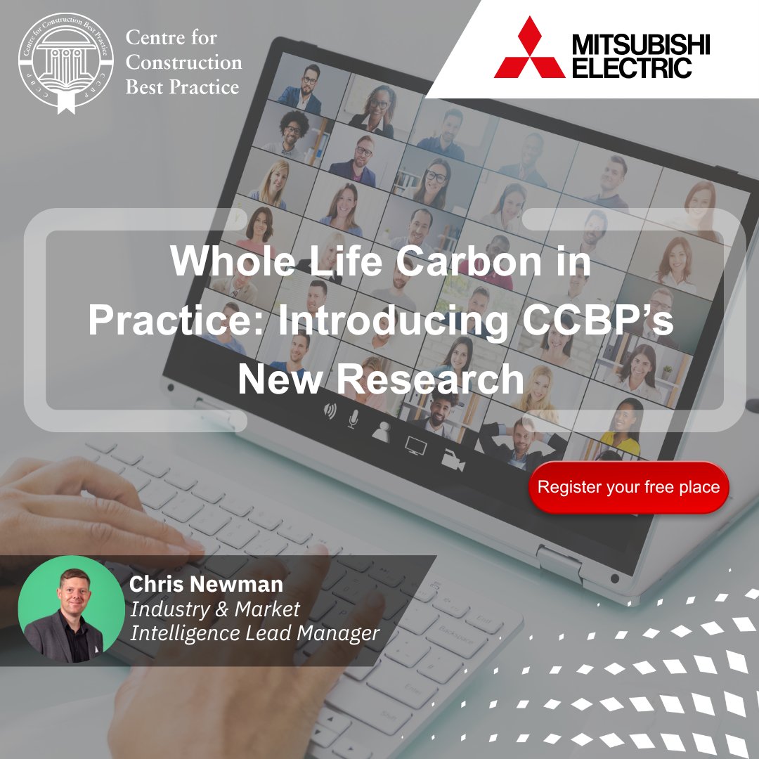 meuk_les's tweet photo. Could Whole Life Carbon Assessment (WLCA) become mandatory for public sector projects?
Join CCBP's latest webinar  to explore new WLCA research, industry challenges and opportunities for net zero. Don't miss out. Register here: https://t.co/BFpVGFDn5u https://t.co/GR7EJUeCYO