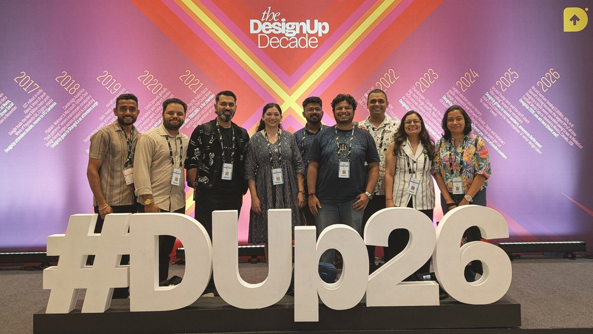 whizabz's tweet photo. 10 years of @DesignUpConf = 3 days of inspiring ideas, curious conversations, and shirt twins. 😉

The talks give you ideas 💡and the hallways give you people 🫶

It has turned into a yearly reunion of sorts, and I'm not complaining – met old friends, made some new ones, and had a lot of fun. 🥳

Thank you to the team behind it. 👏

#DUp26 #DesignUp #DesignUp2026

Accessibility nerd alert: every photo here has alt text. 🤓