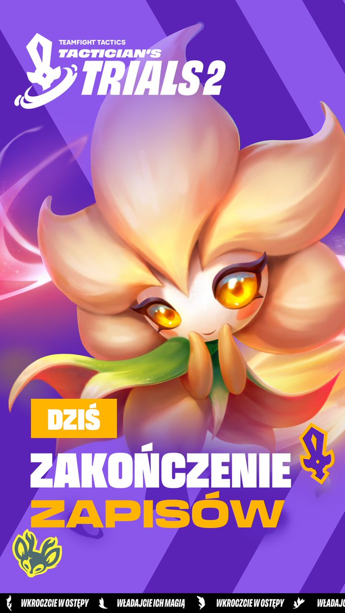 TFT_Polska's tweet photo. ZBLIŻA SIĘ REJESTRACJA STANU✨📸

Rejestracja stanu drabinki Tactician′s Trials 2 nastąpi dziś o 21:00 CEST.

Korona jest coraz bliżej https://t.co/CCmU7SsTPS