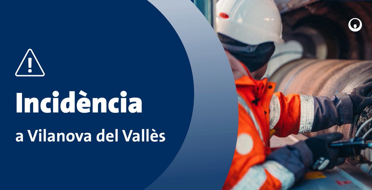 Veolia_Cat's tweet photo. ⚠️ Incidència a #VilanovadelVallès: afectacions al subministrament d'aigua a l'urbanització Roquetes, Bosc de Ruscalleda, Can Gabatx, Can Bosc i el carrer Freixa de Can Nadal.  

 👉🏻A causa del temporal, la canonada principal d’abastament d’aigua potable ha patit greus desperfectes, per la qual cosa es preveuen interrupcions en el subministrament en aquestes zones. 

🙏 Demanem a la ciutadania que faci un consum responsable i utilitzi únicament l’aigua estrictament necessària mentre es mantingui aquesta situació.

Disculpeu les molèsties.