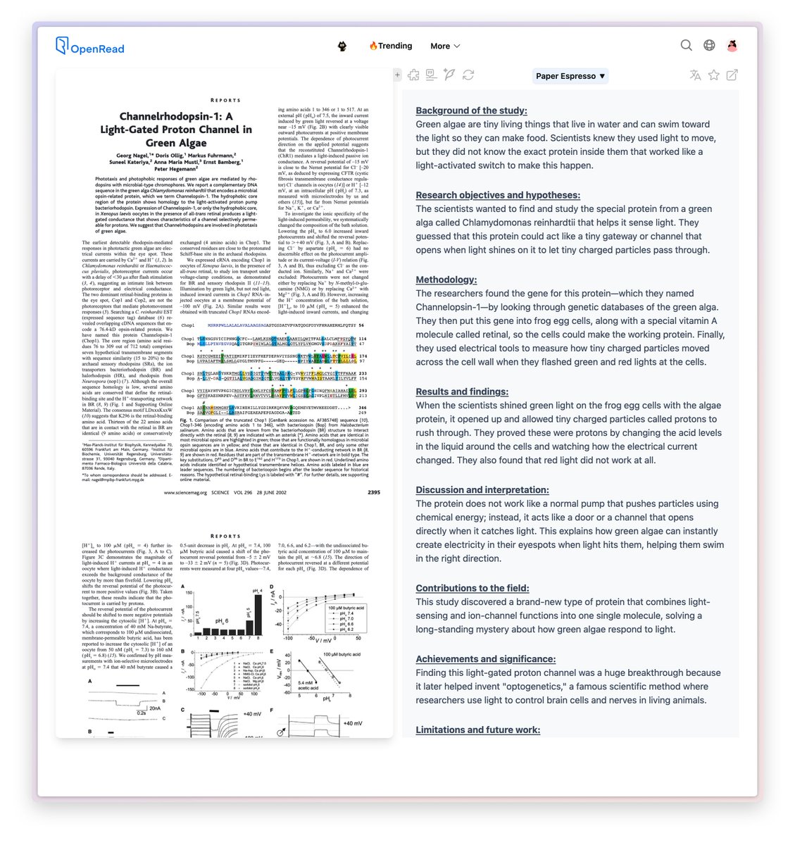 BensenHsu's tweet photo. Congratulations! Their most renowned work:

1. Georg Nagel & Peter Hegemann's work:
Title: Channelrhodopsin-1: A Light-Gated Proton Channel in Green Algae

2. Georg Nagel & Karl Deisseroth's work:
Title: Millisecond-timescale, genetically targeted optical control of neural activity

3. Georg Nagel & Peter Hegemann's work:
Title: Channelrhodopsin-2, a directly light-gated
cation-selective membrane channel