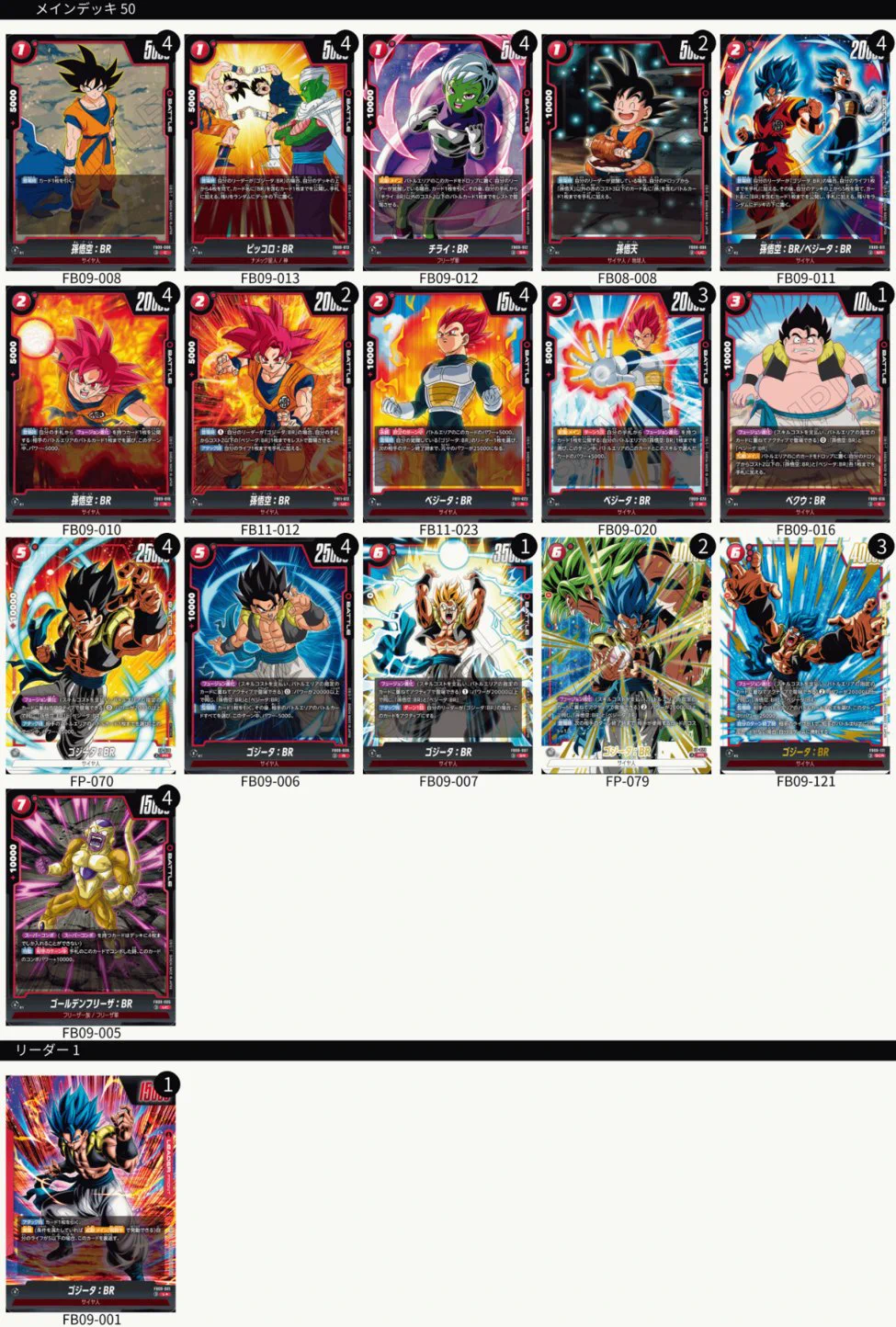 ゴジータ BR フュージョンワールド ドラゴンボール　デッキパーツ　tier1 公式】ドラゴンボールスーパーカードゲーム フュージョンワールド в X