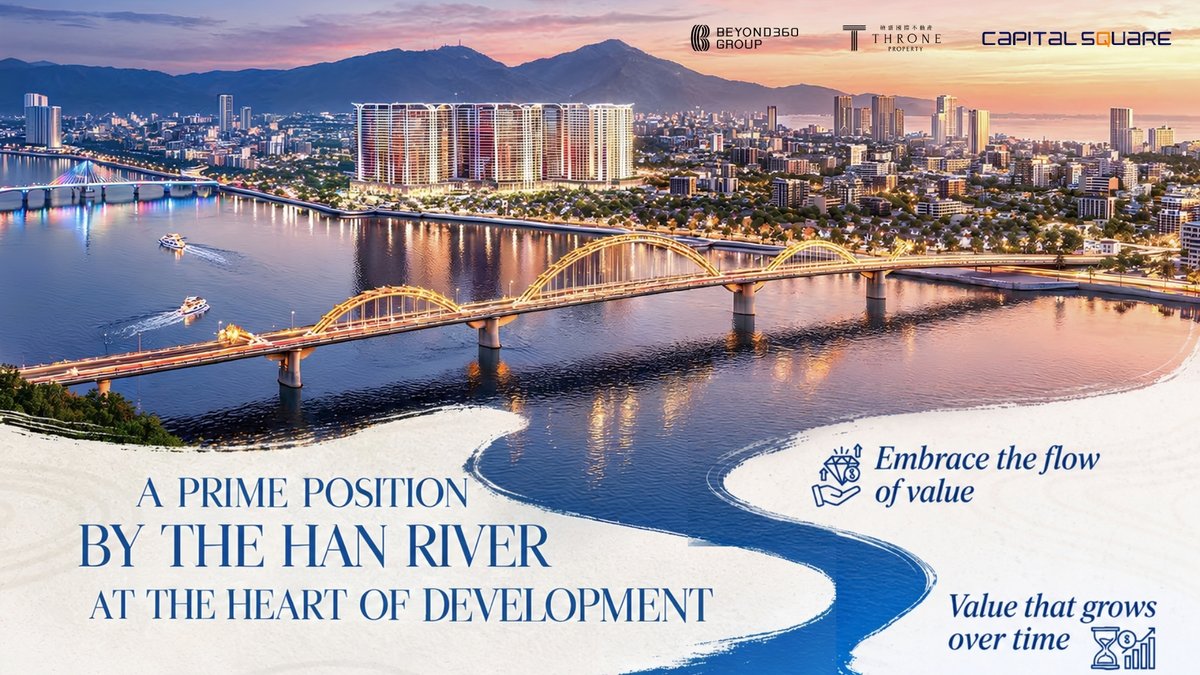 anahi_chiquit's tweet photo. Capital Square brings Han River frontage, sweeping views, and seamless access to Da Nang’s commercial, lifestyle, dining, and tourism hubs. A distinctive waterfront address positioned for the city’s next chapter of growth. https://t.co/ewBtLwvHo0