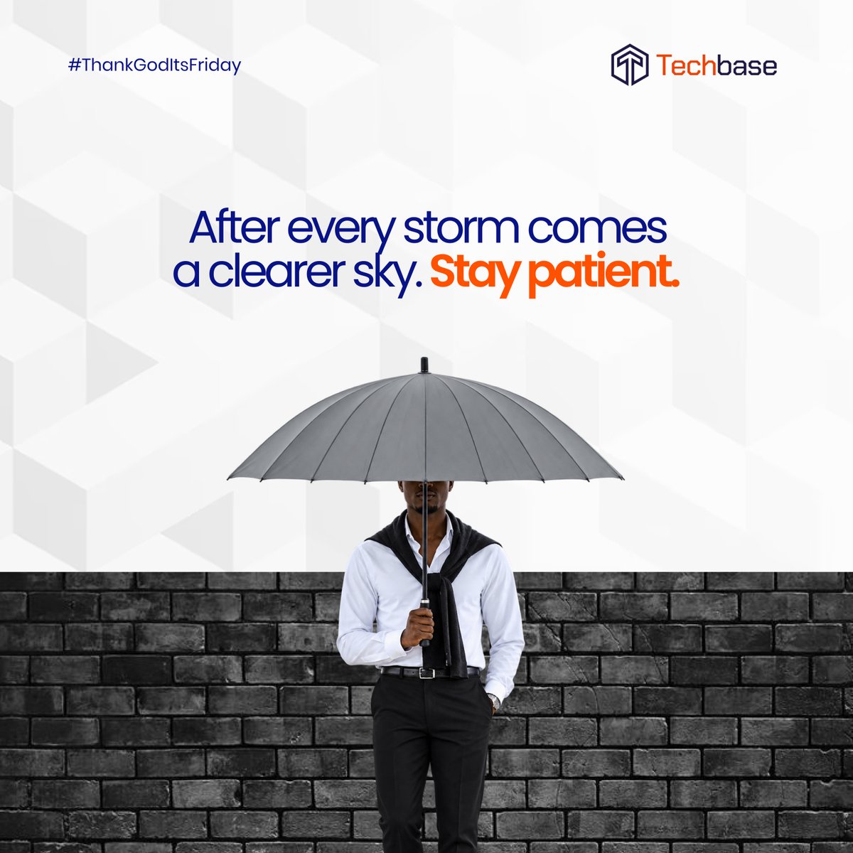 techbase_ng's tweet photo. After every storm comes a clearer sky.
Stay patient, better days are on the way.
#Techbase #MondayMotivation #EvergreenTech #TechSolutions https://t.co/BB6Pvc48mc