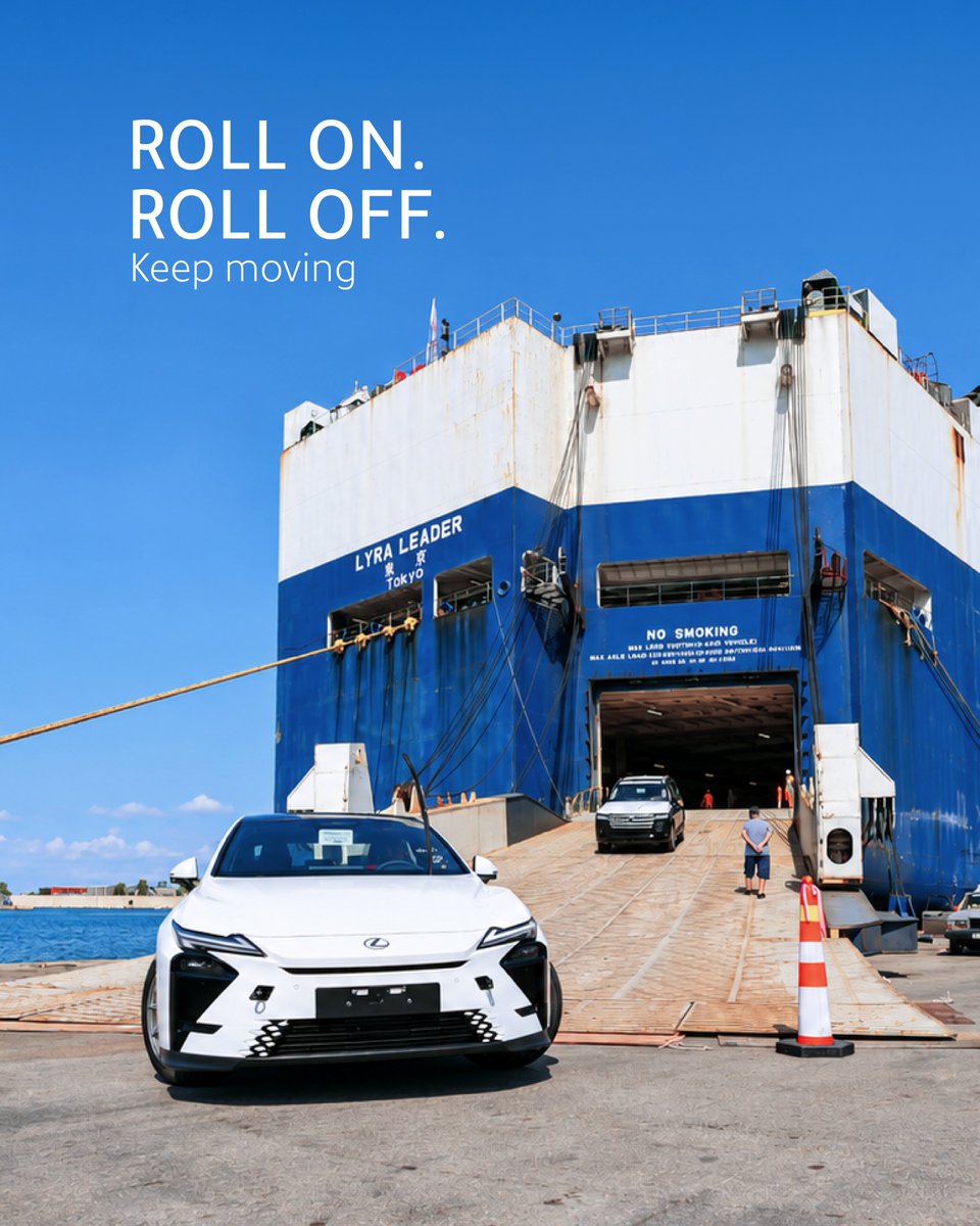 portdebeyrouth's tweet photo. No stopping, no wasted time. Vehicles drive straight off the ship and straight into Lebanon.
#PortOfBeirut #RoRo #Logistics #Trade #KeepMoving #139Years #Since1887 https://t.co/TAOI0COukG