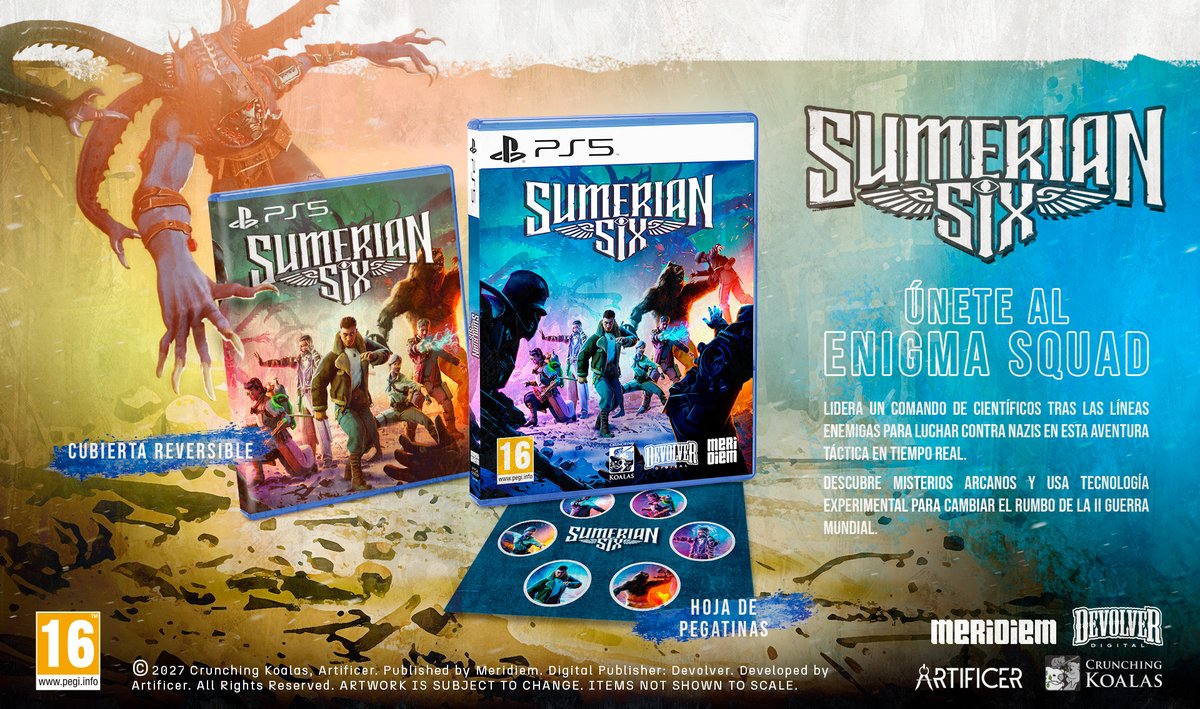 MeridiemGames's tweet photo. Combina poderes sobrenaturales y sigilo táctico 

Sumerian Six llegará en formato físico en dos ediciones para PlayStation 5 

Lanzamiento: 28 de enero de 2027

ℹ️https://t.co/ehricx13KD https://t.co/xR57Qb21OP