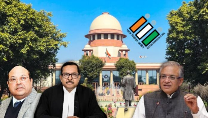 OpIndia_com's tweet photo. Supreme Court judges Rohinton Nariman and Ujjal Bhuyan amplify an alarmist narrative on SIR.

The statements came as the Opposition intensifies attacks on CEC Gyanesh Kumar.

@immortalsoulin explains why their 'arbitrary disenfranchisement' claims about SIR in West Bengal are baseless.
https://t.co/BKhvhoJpsO
