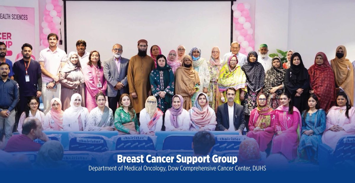 Dow_Uni's tweet photo. Breast Cancer Support Group – Launch

The Department of Medical Oncology, DUHS, in collaboration with the A.Q. Khan Institute of Behavioral Sciences, successfully launched its Breast Cancer Support Group on 3rd October 2026. https://t.co/0ZnJInc3z3