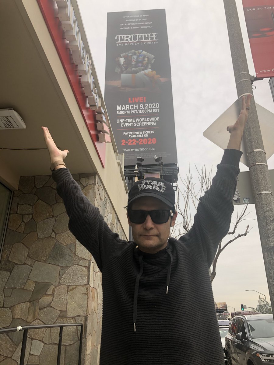 Corey_Feldman's tweet photo. MEMBA MONDAYS? I JUST STARTED A NEW THING CALLED #MEMBAMONDAYS KIND OF LIKE THE OLD #THROWBACKTHURSDAYS OR #FLASHBACKFRIDAYS BUT THIS WILL START OFF THE WEEK W A MOMENT FROM R LIVES THAT EVERY1 SAID COULD NEVER HAPPEN! MINE WAS THE DAY I SPENT 100K OF MY OWN HARD EARNED $, 2 BUY A BILLBOARD ON SUNSET BLVD 2 PROMOTE MY DOCUMENTARY #MYTRUTH WHICH I PRODUCED & I SELF FINANCED IN 2019 & RELEASED MARCH 10TH 2020 ON THE 10 YR ANNIVERSARY OF MY BEST FRIENDS LOSS OF LIFE & 4 HIS MEMORY, HONORING HIS LAST WISH 2 TELL HIS STORY! THE FILM WAS ULTIMATELY HACKED & STOLEN BY THE VERY POWERS I TRIED 2 EXPOSE & BRING 2 JUSTICE, BUT EVEN SO MANY SAW IT ANYWAYS, MANY MORE KNOW THE #TRUTH & 4 THOSE WHO DONT THANK GOD WE HAV GOOGLE! THIS WAS A HARD FOUGHT WAR & A MOMENT THAT WAS PAINFULLY EARNED, WITH A HEAVY COST, BUT ALAS….IT REALLY HAPPENED! DONT LET THEM FOOL U N2 BELIEVING OTHERWISE!