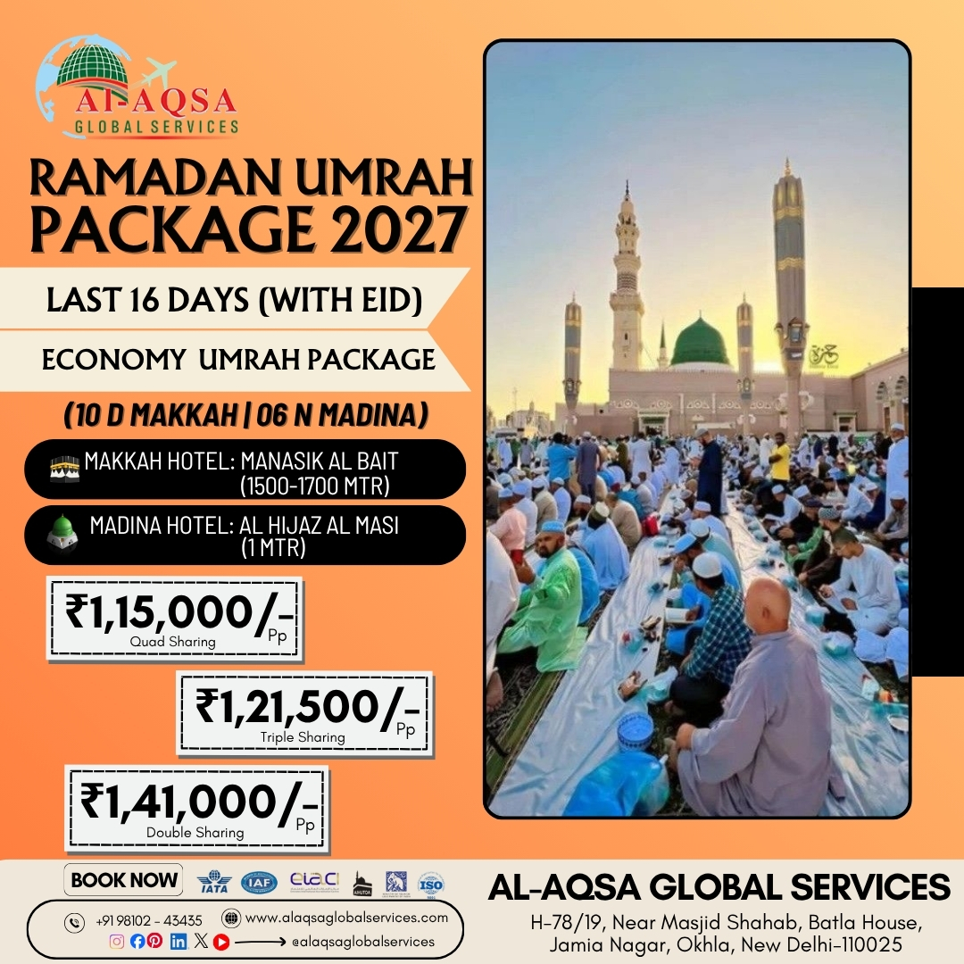 alaqsaglobal's tweet photo. Ramadan Umrah Package 2027 With Al Aqsa Global Services.🕋✨

Experience the blessings of Ramadan in Makkah &amp; Madinah with packages made for every pilgrim. 
.
.
.
.
.
.
.
.
#AlAqsaGlobalServices #umrahwithalqsa #umrah2027 #ramadanumrah #ramadan2027 #ramadaninmakkah https://t.co/nmAG7hH0kI