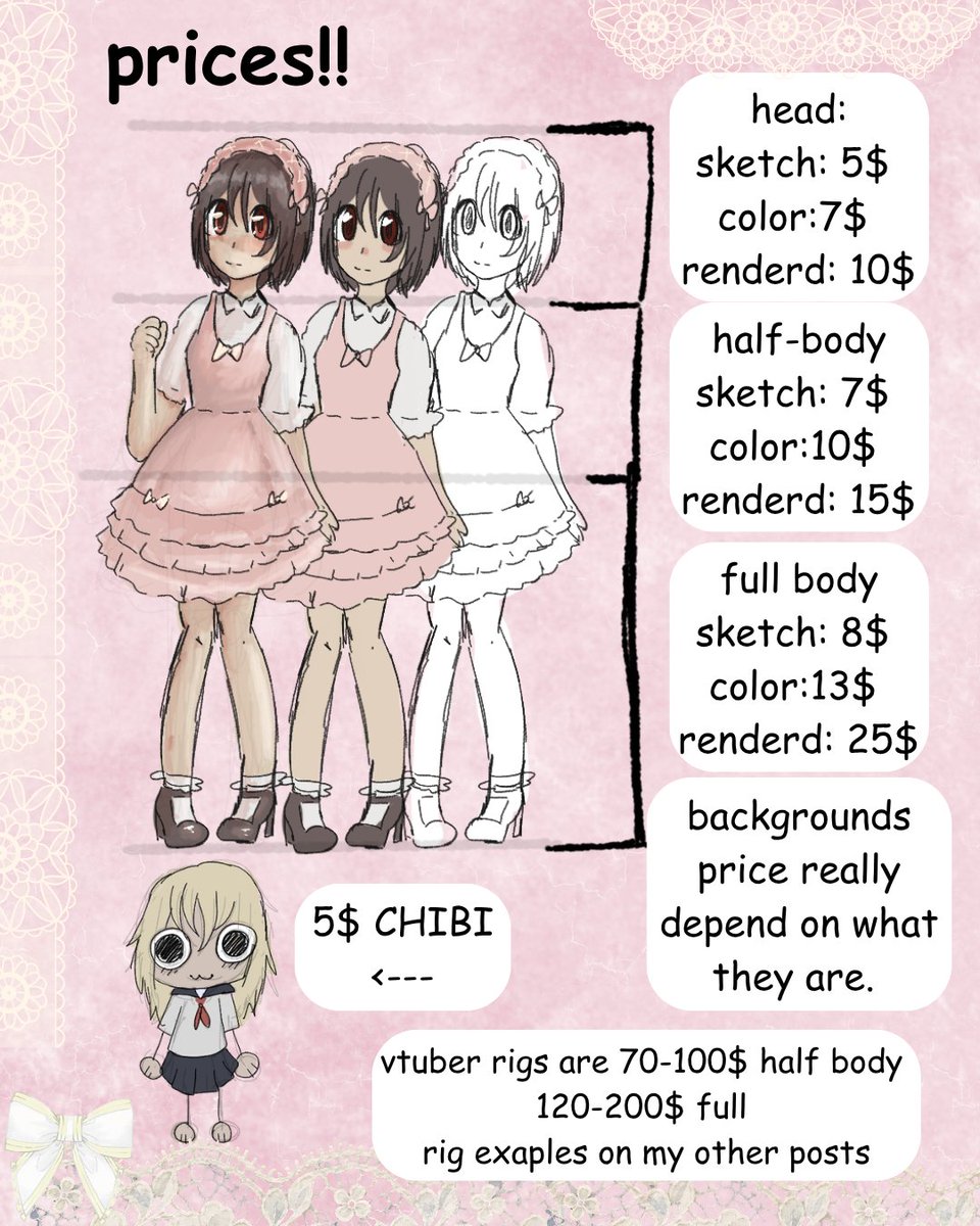 CreepyArts's tweet photo. commission sheet https://t.co/6nihzzJodu