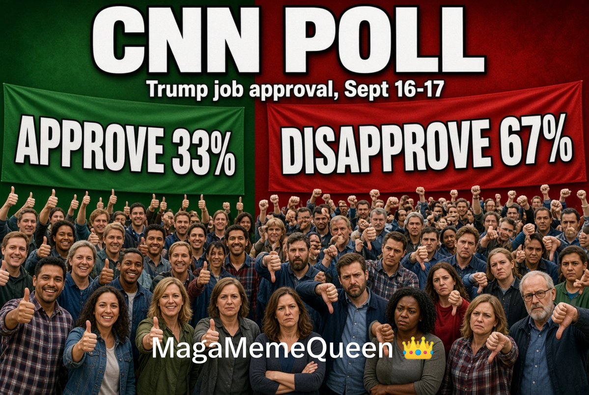 janninereid1's tweet photo. CNN’s latest poll has Trump at 33%... Same network that spent years missing him by a mile. 

Their own Oct. 4 average still has CBS/YouGov at 39. Likely voters, not “all adults,” tell a different story every cycle. 🤨

Gee, I wonder who they're polling. https://t.co/OejxoyaokL