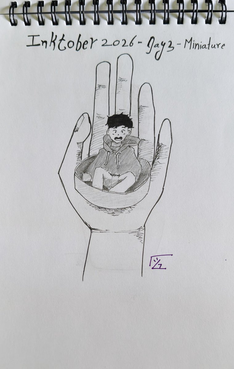 spirolad08's tweet photo. Inktober 2026- day3 : miniature 
#inktober #inktober2026
#inktober2026day3 https://t.co/IDsCe2RiQo