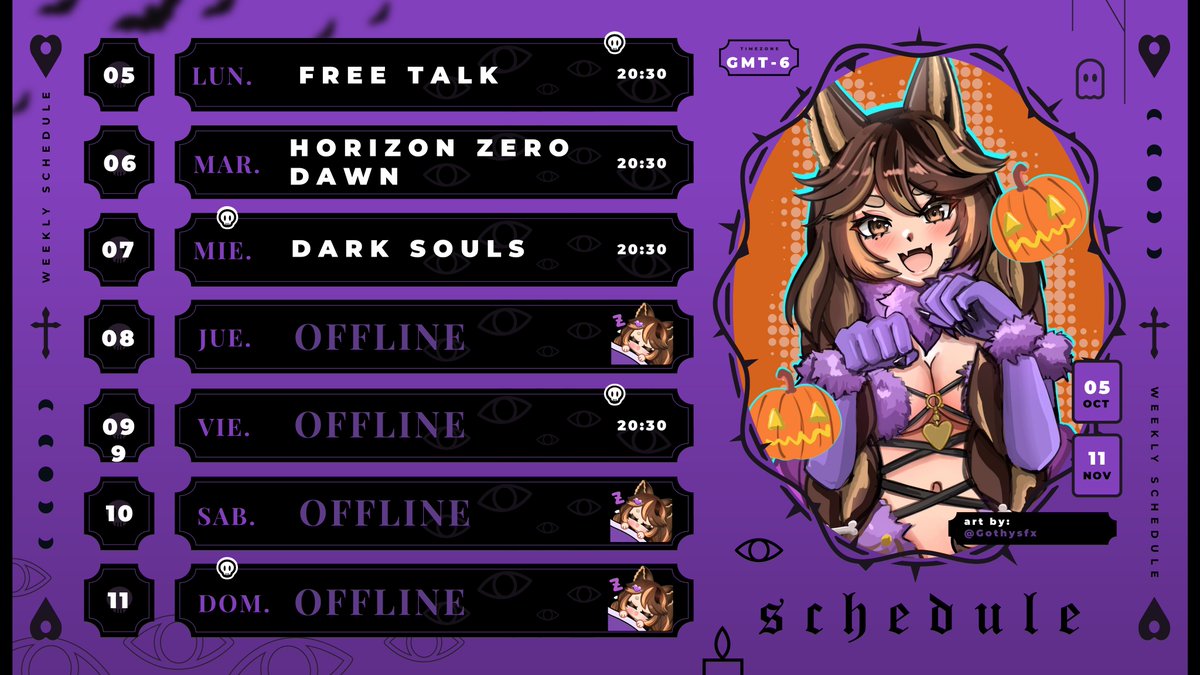 nerurune_ne's tweet photo. 𐔌🐶⋮ STREAM SCHEDULE .ᐟ🫟꒱

¡Wan wan! Neru Rune cachorro de apoyo emocional ¡Lista para hacerte feliz! ¿Te quedaras conmigo?

‧˚꒰🐾┆Tags .ᐟ
✎General: #NeruRune
✎ Live: #NeruOut
✎ Art: #Neruddle
✎ Memes: #Runemes
✎Clips: #Runetreat
✎ Oshi Mark:🐶🫟 https://t.co/yEWT82hNCU