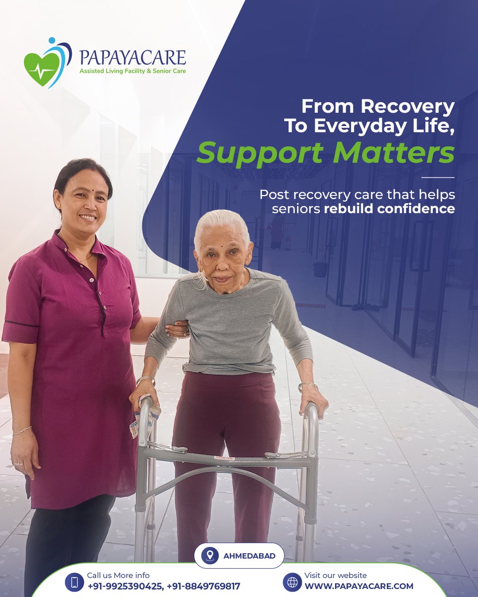 papaya_care's tweet photo. Recovery is only part of the journey. The next step is feeling comfortable in everyday life again. #PapayaCare #PostRecoveryCare #SeniorCare #AssistedLiving #SeniorLiving #ElderCare https://t.co/kfg3jJLvDp