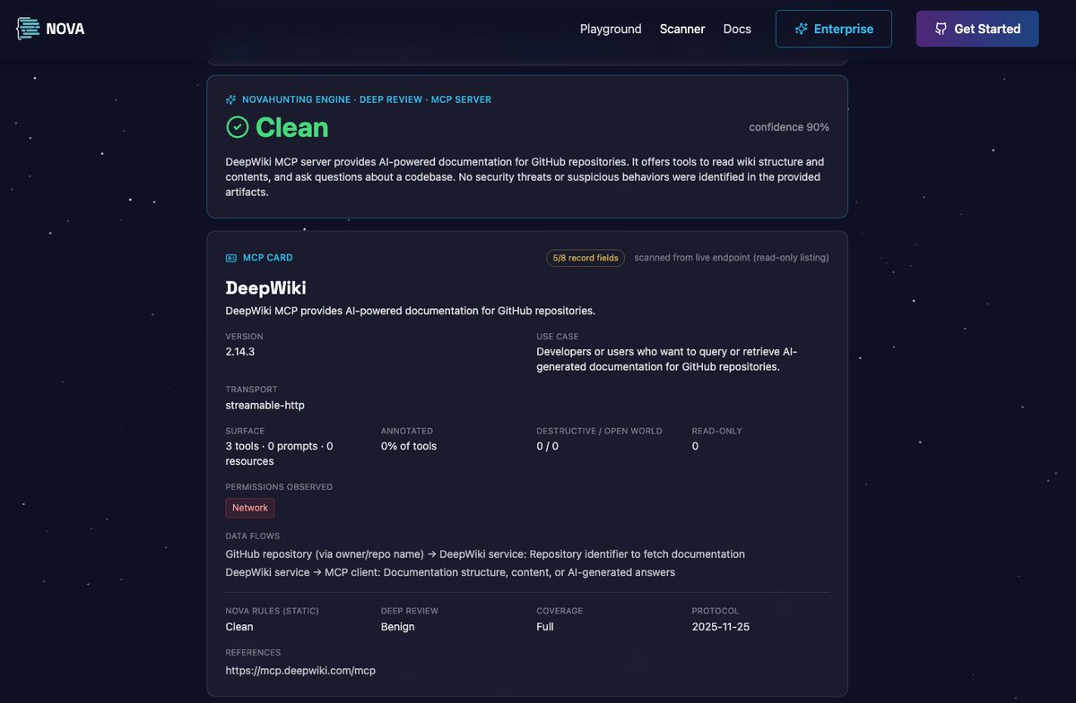fr0gger_'s tweet photo. 🧐 Our agent scanner allows you to scan SKILLs and MCP servers.

You can get a full verdict before installing the skill or MCP inside your agent 

Check this out 👇
https://t.co/WU2j8mYH4x https://t.co/TLclIyOz9u