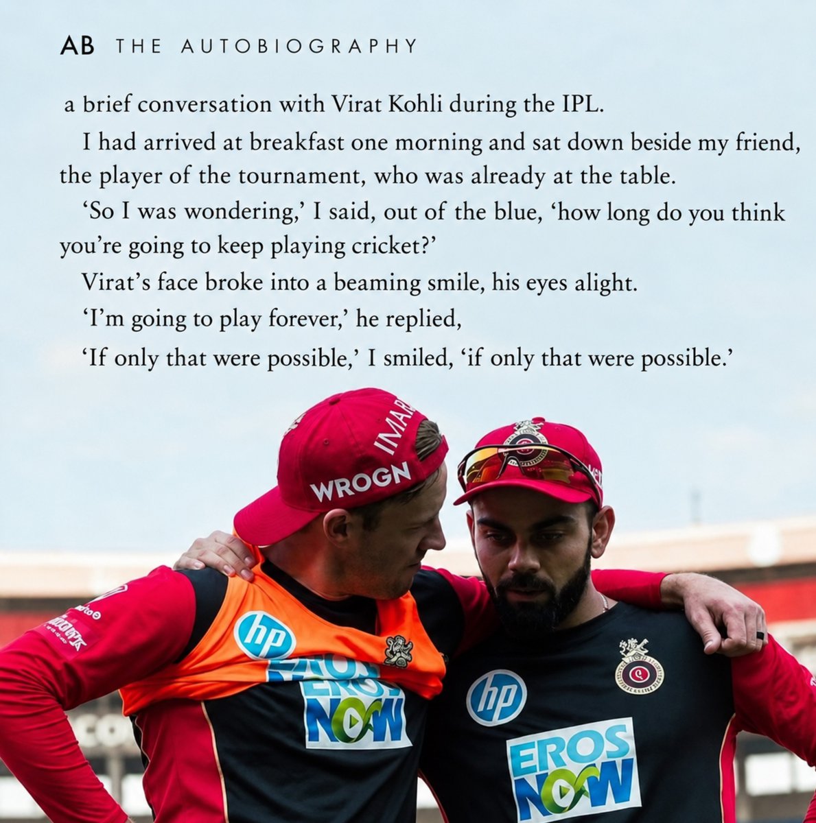 SohelVkf's tweet photo. Virat's face broke into a beaming smile, his eyes alight &amp; replied “ I'm going to play forever ” 🥀 https://t.co/dyZ6hVxkSO