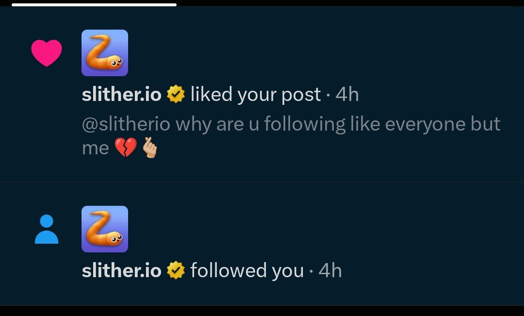 Oasisblud's tweet photo. OMG YAY THANK U BESTIE 🌝
@slitherio https://t.co/R4u3xU0cgu
