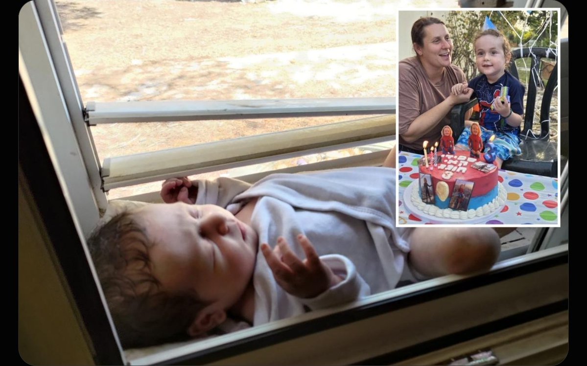 afshineemrani's tweet photo. At 10 days old, his parents tucked him into a safe-room windowsill while their home burned and terrorists tried to tear down the door. His mother took a photo with one thought: “If we don’t survive, at least the world will know we tried.”
​For nine hours, they held the line. They breathed through smoke. They refused to let darkness win.
​Kai survived blood poisoning, an oxygen tank, and the unimaginable.
​Now, he is back.
​Baby who became symbol of Oct. 7 terror returns home to Israeli kibbutz: https://t.co/gq4wW2Zm2v
​They brought fire, but they could not burn out the light. Three years later, life returns where terror struck.
​Never forget. Never again. We shall dance again.