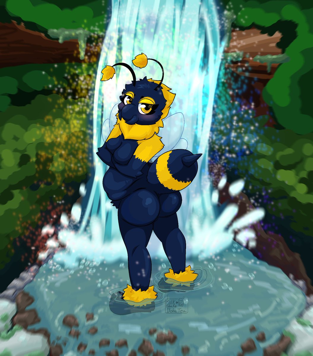 CreamTeaBoba's tweet photo. When you find a Queen Bee enjoying the misting water near a waterfall 😏
✨COMMISSIONS OPEN✨

#furry #furrynsfw #nsfw #porn #boobs #ass #chudai https://t.co/0mAydiN2N9