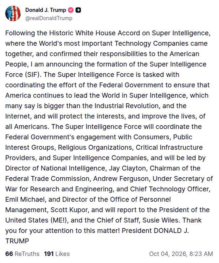AFistfulOfTruth's tweet photo. #TrumpTruthHighlights
#SuperIntelligenceForce https://t.co/d3VdtcO67l