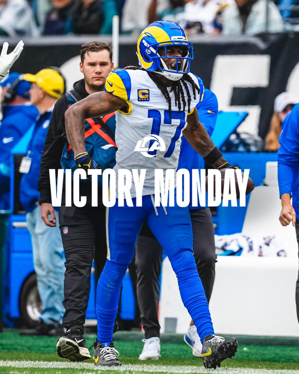 RamsNFL's tweet photo. WAKE UP IT'S VICTORY MONDAY!!🙂‍↕️ https://t.co/G2PyRnQ5vM