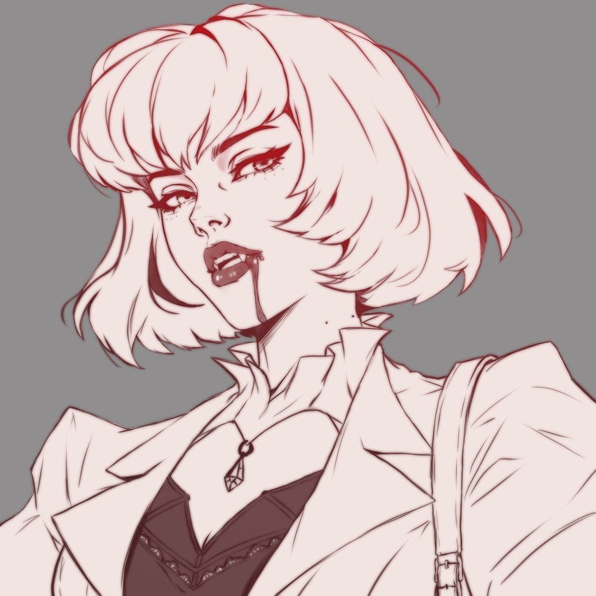 mothque's tweet photo. mina ha! MIIIINA HA!!! oh no the vampire is hungry! oh no!! 
#deadlock #deadlockvalvefanart https://t.co/Vx2xb0wU8W