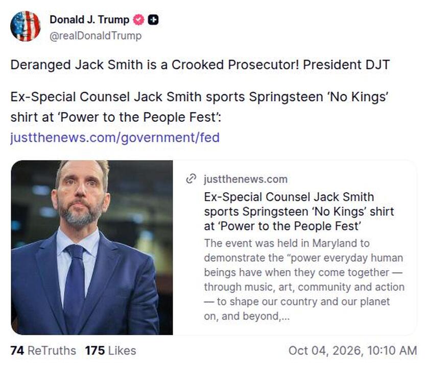 AFistfulOfTruth's tweet photo. #TrumpTruthHighlights
Agent Smith. https://t.co/LUL8N9HPJ2