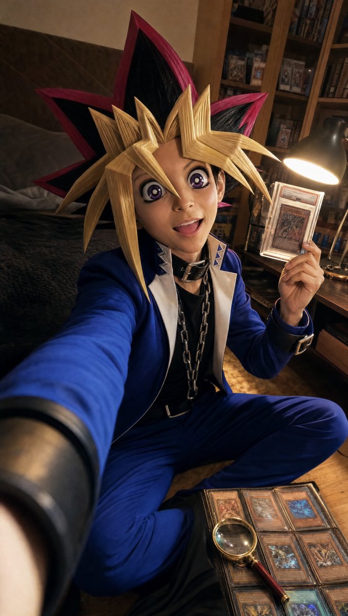 YugiMutoAgency's tweet photo. Held my first slab up to the desk lamp for ten minutes like the card might change its mind. Corners are sharp and I am insufferable about it. https://t.co/pwDSwi8XGr
