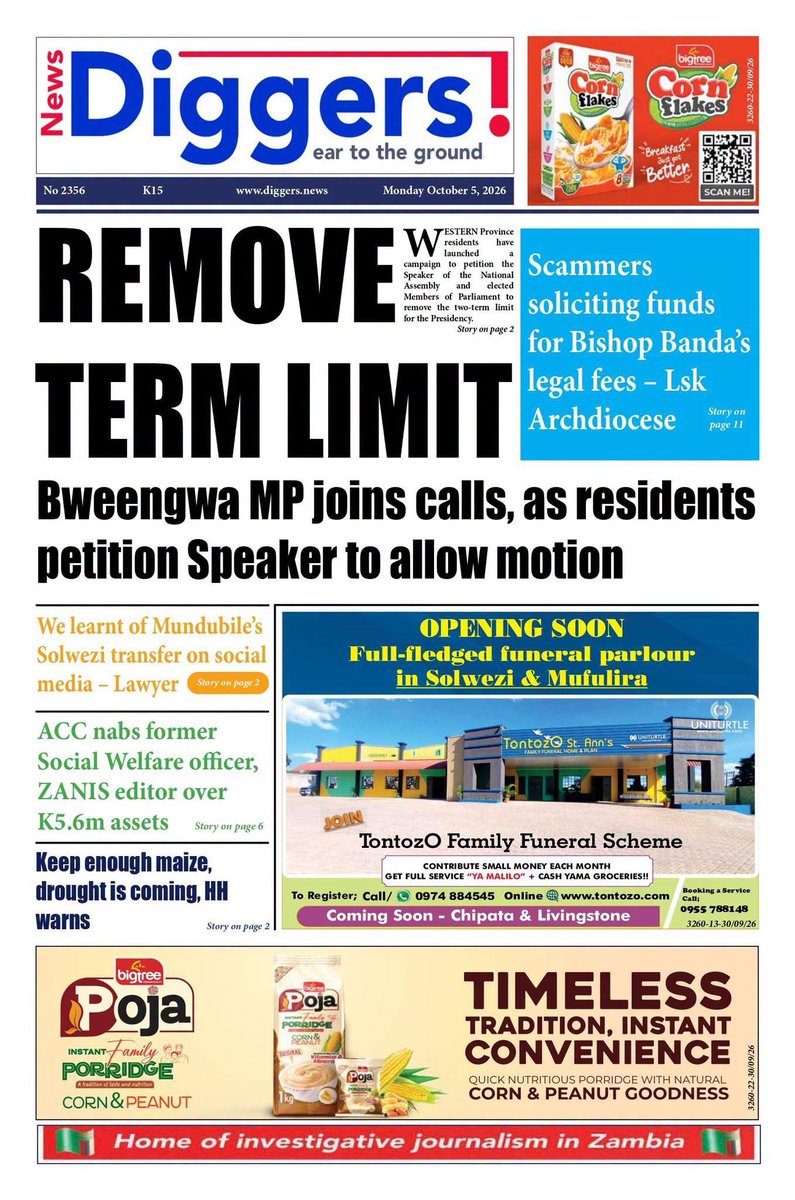 daddyhope's tweet photo. When we revealed that the Zambian president was planning to remove presidential term limits before the disputed elections, his praise singers called us delusional.

Well, that choreographed process has now begun, with an organisation called 2090 leading the way. The dictator’s praise singers are now calling it necessary to allow development.

Just as happened in Zimbabwe, where the waters were tested by removing the Chief Justice’s age limit; Hakainde Hichilema’s government started by removing of term limits for mayors. 
The campaign now being promoted by Project 2090 extends that push to presidential term limits, presenting their removal as a matter of “consistency.”

The real tragedy is that many of Africa’s voices for democracy have remained silent or, at times, supported Hakainde Hichilema’s abuse of power. 

This shows that, for many of them, it has never been about principles or ideas; it has always been about personalities. If they like you, they stay quiet or defend you. If they dislike you, they suddenly speak out and pretend to be fighting for democracy.

Our continent is truly a joke to the outside world because of this power hungry madness.