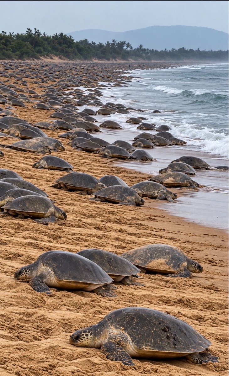 manas_muduli's tweet photo. Imagine swimming 6,719 km across the ocean without a map or compass!!

A female Olive Ridley turtle tagged off Odisha travelled this incredible distance in just 271 days, reaching waters near Sri Lanka, according to a WII telemetry study.

A remarkable journey that offers new insights into the migration routes of Olive Ridleys and the importance of protecting their ocean habitats.

Nature never stops amazing us. 

#OliveRidley #Odisha #Wildlife